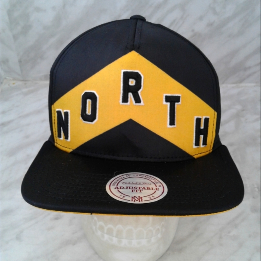NWT Toronto Raptors Mitchell & Ness North Gold Snapback Hat Cap OSFM Unisex